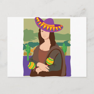 Mona Lisa Sombrero Briefkaart