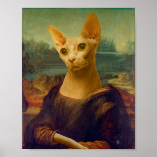 Mona Lisa Sphynx "Cat Poster