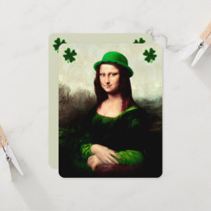 Mona Lisa St. Patrick's Day Klaver Kaart