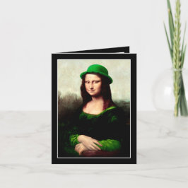 Mona Lisa St. Patrick's Day Klaver Kaart