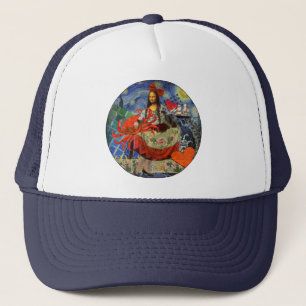 Mona Lisa Starry Night Collage: Whimsiek Surrealis Trucker Pet