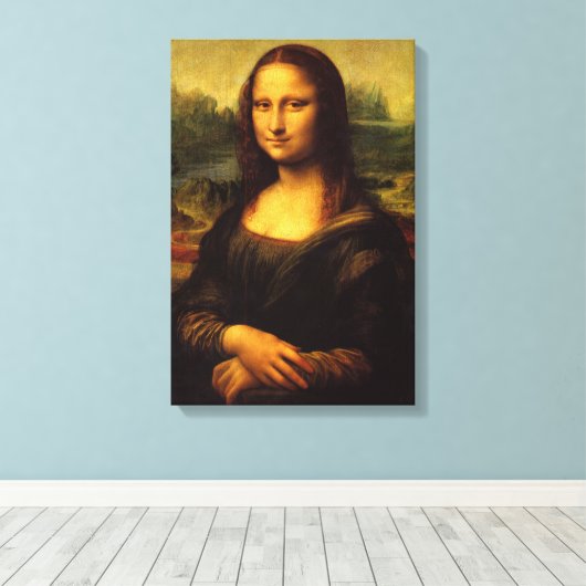 Mona Lisa Stretched Canvas Afdrukken (Insitu (Houten vloer))