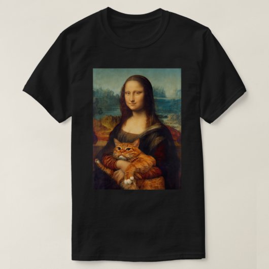 Mona Lisa + T-shirt T-shirt Chat (Design devant)