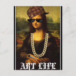 Mona Lisa Thug Life Art Life Briefkaart