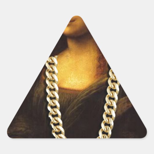 Mona Lisa Thug Life Art Life Driehoek Sticker (Voorkant)
