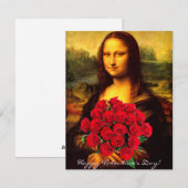 Mona Lisa Valentijnsdag Feestdagenkaart (Voorkant / Achterkant)