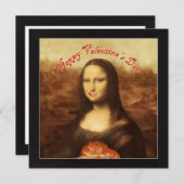 Mona Lisa Valentijnsdag Kaart (Voorkant / Achterkant)