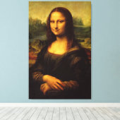 Mona Lisa van Leonardo Da Vinci Canvas Afdruk (Insitu (Houten vloer))