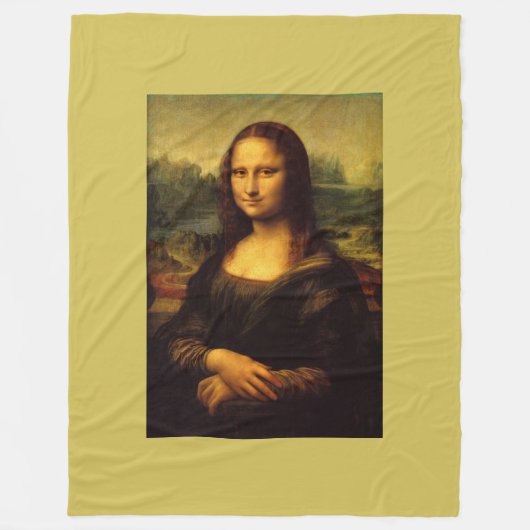 Mona Lisa van Leonardo da Vinci Fleece Deken (Voorkant)
