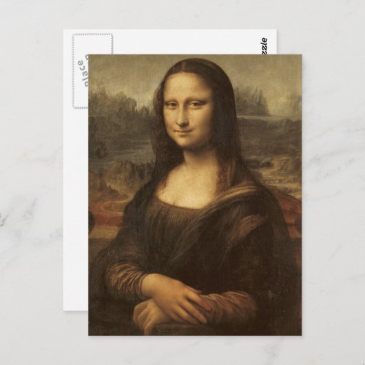 Mona Lisa van Leonardo da Vinci ongeveer 1505-1513 Briefkaart (Voorkant / Achterkant)
