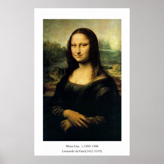 Mona Lisa van Leonardo Da Vinci Poster (Voorkant)