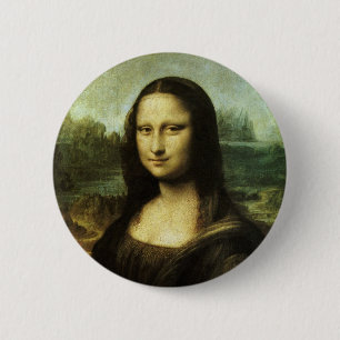 Mona Lisa van Leonardo da Vinci, Renaissance Art Ronde Button 5,7 Cm