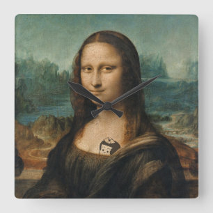 Mona Lisa, vernieuwde wandklok Vierkante Klok