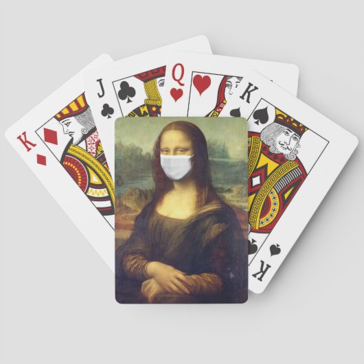 Mona Lisa Via Corona Virus Pokerkaarten (Achterkant)