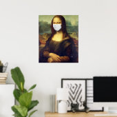Mona Lisa Via Corona Virus Poster (Thuiskantoor)