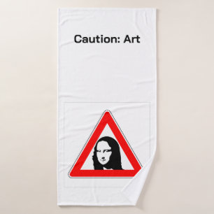 Mona Lisa Wegbord Parodie Pop Art Badhanddoek
