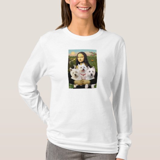 Mona Lisa - Westies (drie) T-shirt (Voorkant)