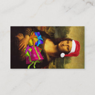 Mona Lisa Wishing Merry Kerstmis Visitekaartje