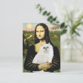 Mona Lisa - Witte Perzische kat 13 Briefkaart (Staand voorkant)