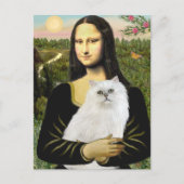 Mona Lisa - Witte Perzische kat 13 Briefkaart (Voorkant)