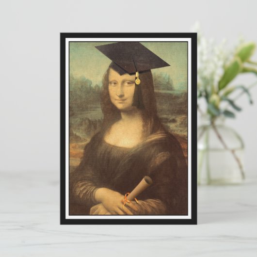 Mona Lisa's Afstuderen Dag Aankondiging (Staand voorkant)