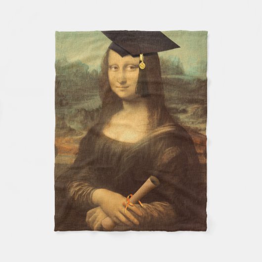 Mona Lisa's Afstuderen Dag Fleece Deken (Voorkant)