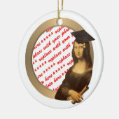 Mona Lisa's Afstuderen Dag Foto Lijst Keramisch Ornament (Links)