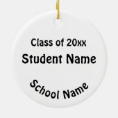 Mona Lisa's Afstuderen Dag Foto Lijst Keramisch Ornament (Achterkant)