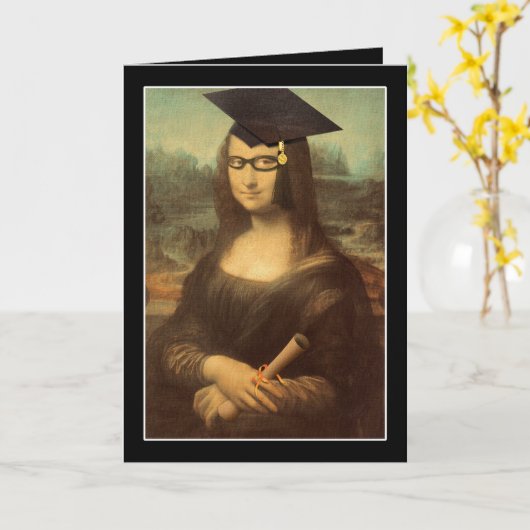 Mona Lisa's Afstuderen Dag Kaart (Gele Bloem)