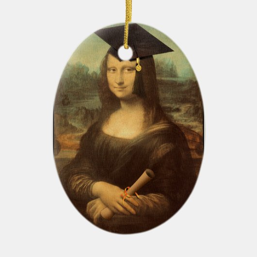 Mona Lisa's Afstuderen Dag Keramisch Ornament (Voorkant)