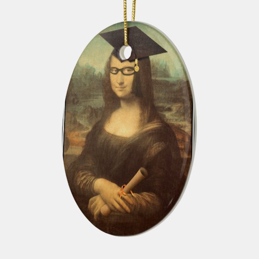 Mona Lisa's Afstuderen Dag Keramisch Ornament (Links)