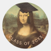 Mona Lisa's Afstuderen Dag Ronde Sticker (Voorkant)