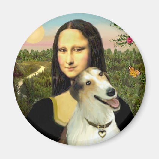 Mona Lisa's Borzoi Magneet (Voorkant)