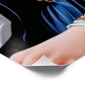 Mona Lisa's Bubble Tea Moment – Glossy Poster (Coin)