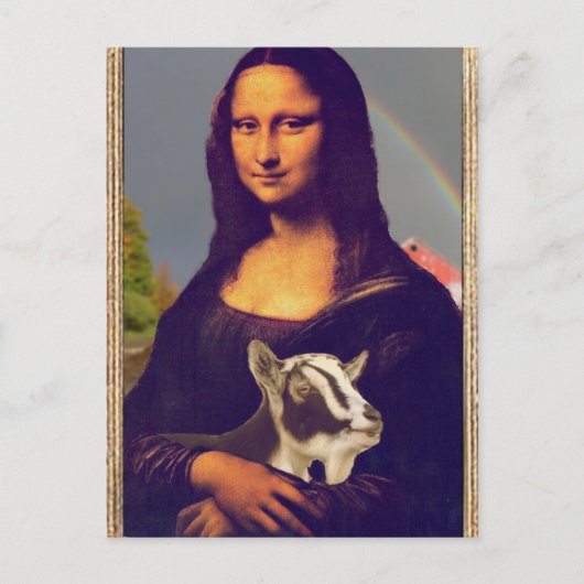 Mona Lisa's Goat Briefkaart (Voorkant)