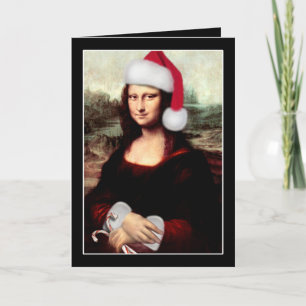 Mona Lisa's kerstkerstkerstkerstkerstfeest Feestdagen Kaart