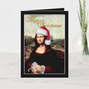 Mona Lisa's kerstkerstkerstkerstkerstfeest Feestdagen Kaart