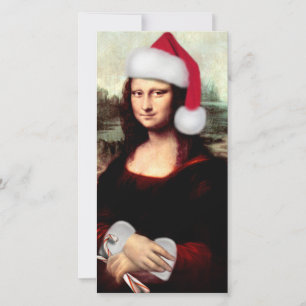 Mona Lisa's kerstkerstkerstkerstkerstfeest Feestdagenkaart