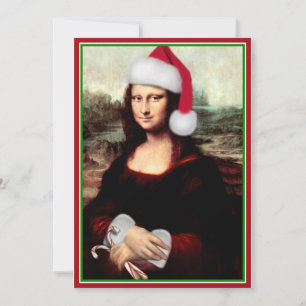 Mona Lisa's kerstkerstkerstkerstkerstfeest Feestdagenkaart