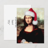 Mona Lisa's kerstkerstkerstkerstkerstfeest Kaart (Voorkant / Achterkant)