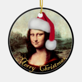 Mona Lisa's kerstkerstkerstkerstkerstfeest Keramisch Ornament