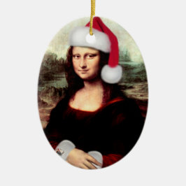 Mona Lisa's kerstkerstkerstkerstkerstfeest Keramisch Ornament