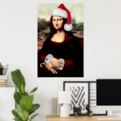Mona Lisa's kerstkerstkerstkerstkerstfeest Poster (Thuiskantoor)