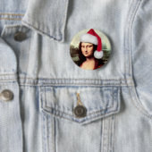 Mona Lisa's kerstkerstkerstkerstkerstfeest Ronde Button 5,7 Cm (In situ)