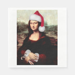 Mona Lisa's kerstkerstkerstkerstkerstfeest Servetten