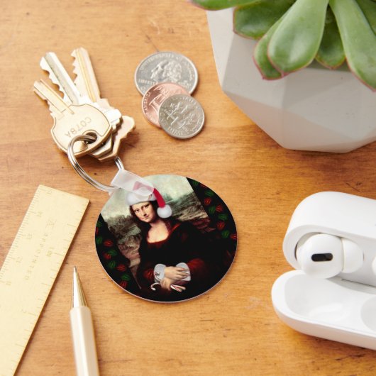 Mona Lisa's kerstkerstkerstkerstkerstfeest Sleutelhanger (Bureau)