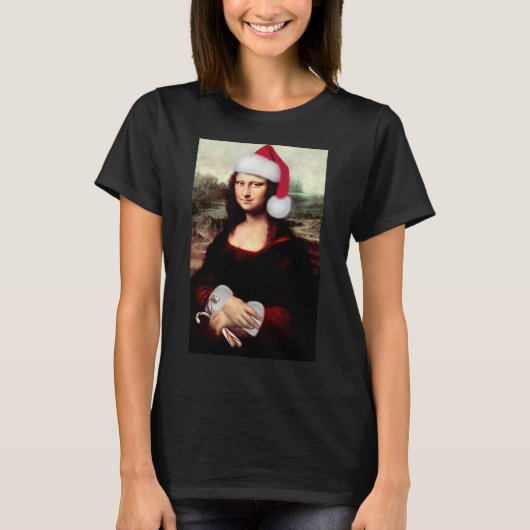 Mona Lisa's kerstkerstkerstkerstkerstfeest T-shirt (Voorkant)