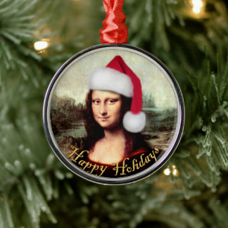Mona Lisa's Kerstmis Metalen Ornament