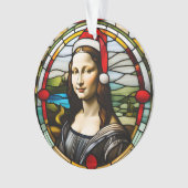 Mona Lisa's Merry Mischief - Kerst 2024 Ornament (voorkant)