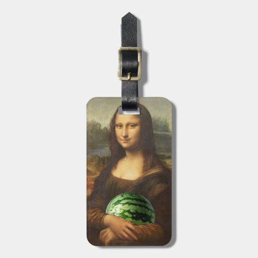 Mona Melona Lisa Bagagelabel (Voorkant verticaal)